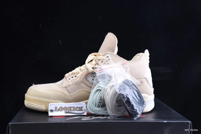 1st Kicks Shoes CV9388-100 x Off-White 4 Sail Jordan Air 0721